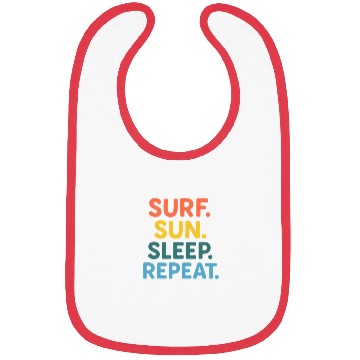 Discover Surf Sun Sleep Repeat Motivational Design Bibs