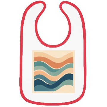 Discover Serene Ocean Wave Abstract Design Bibs