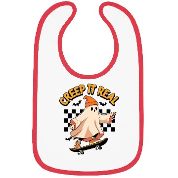 Discover Spooky Skateboard Ghost Bibs