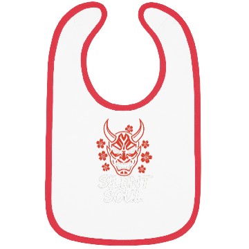 Discover Demon Mask Cherry Blossom Design Bibs