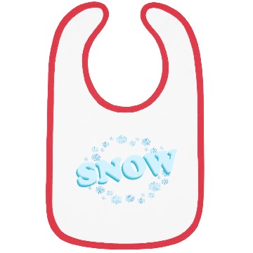 Discover Winter Snowflakes Typography Design Bibs