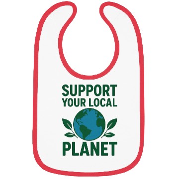 Discover Support Your Local Earth Globe Bibs