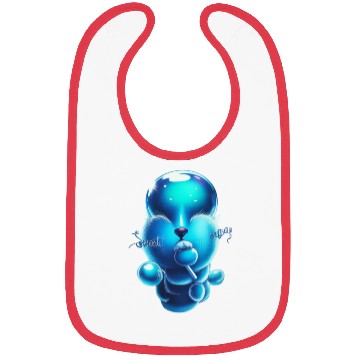 Discover Whimsical Blue Bear with Lollipop Bibs