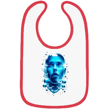 Discover Futuristic Water-Alien Portrait Bibs