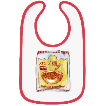 Discover Vintage Instant Noodles Packaging Design Bibs