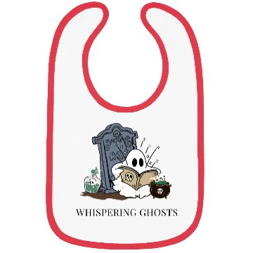 Discover Cute Ghost Reading Spellbook Bibs