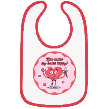 Discover Heartfelt Happiness Cartoon Design Bibs