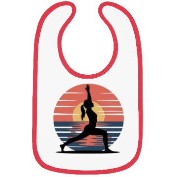 Discover Sunset Yoga Silhouette Design Bibs
