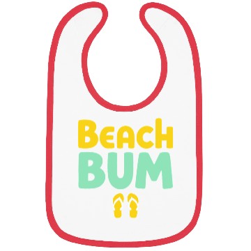 Discover Beach B Typography with Flip Flops Bibs