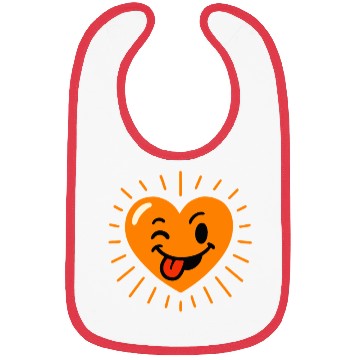 Discover Playful Sunny Heart Illustration Bibs