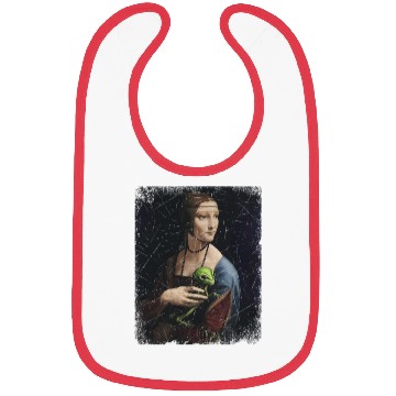 Discover Classical Woman with Alien Companion Print Bibs