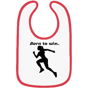 Discover Empowering Born to Win Text Design Bibs