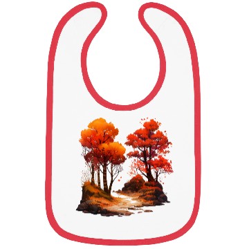 Discover Autumn Forest Impression Artwork Bibs