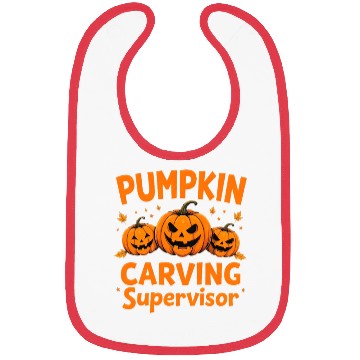 Discover Pumpkin Carving Supervisor Funny Halloween  Bibs