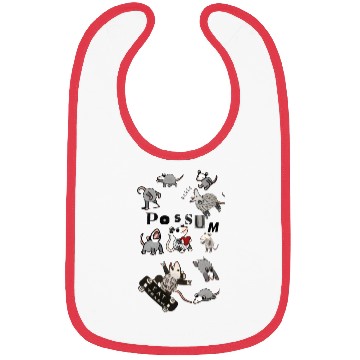 Discover Adorable possum Mouse Collection Illustration Bibs