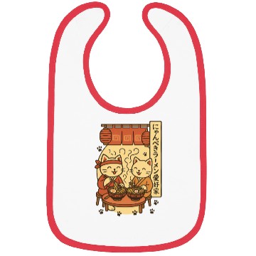 Discover Kawaii Ramen Cats Bibs