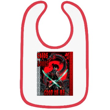 Discover Cyberpunk Samurai with Dragon Bibs