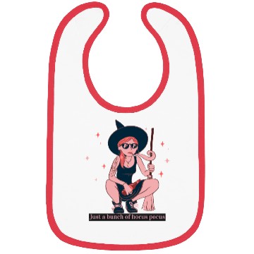 Discover Witch Girl Hocus Pocus Illustration Bibs