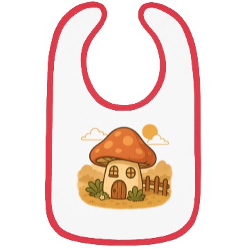 Discover Whimsical Mushroom House Design Bibs