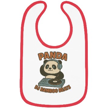 Discover Panda DJ Bamboo Beats Illustration Bibs
