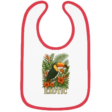 Discover Tropical Toucan Jungle Design Bibs