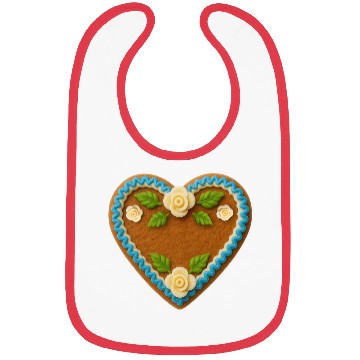 Discover Heart-Shaped Gingerbread Cookie with Floral Icing Bibs