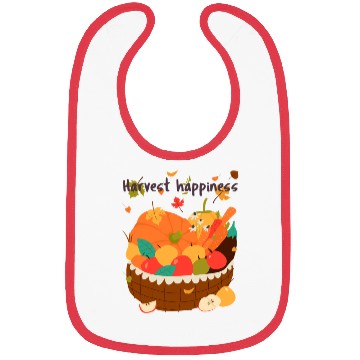 Discover Harvest Happiness Fall Produce Illustration Bibs