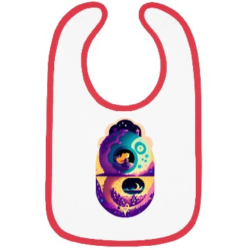 Discover Wonderland Moonscape Fantasy Bibs