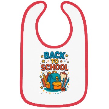 Discover Colorful Back to School Backpack Design Bibs