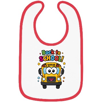 Discover Back to School Happy School Bus Bibs