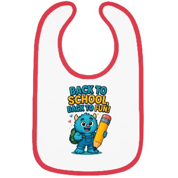 Discover Back to School Monster Design Bibs