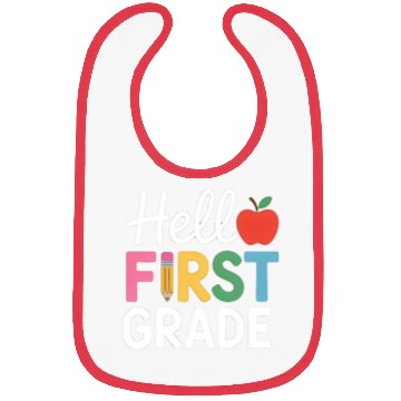 Discover Hello First Grade Back To School Bibs