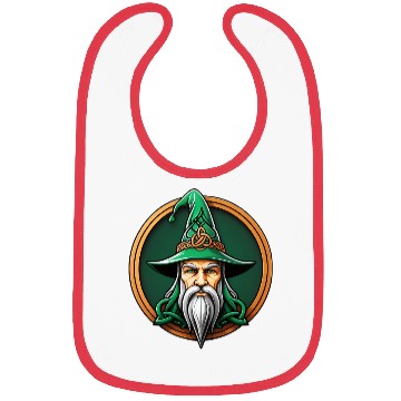 Discover Ancient Wizard with Green Hat Bibs