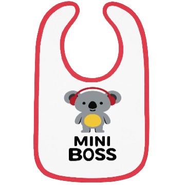 Discover Mini Boss Gray Koala Bear Bibs