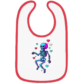Discover Neon Skeleton Dancing Pixels Bibs
