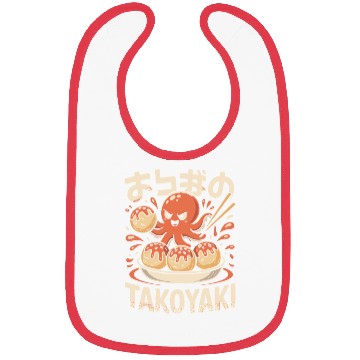 Discover Octopus Serving Takoyaki Illustration Bibs
