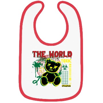 Discover Toxic World Kawaii Bear Artwear Bibs