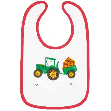 Discover Halloween Tractor Farming Pumpkin Farm Spooky Boy Bibs