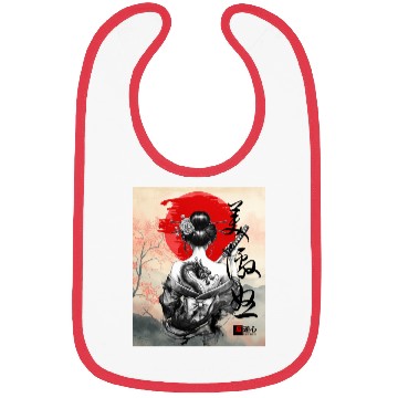 Discover Geisha with Dragon Back Tattoo Bibs