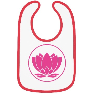 Discover Pink Lotus Mandala Design Bibs