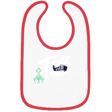 Discover Faith Over Fear Inspirational Design Bibs