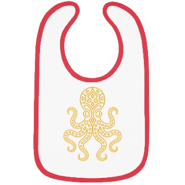 Discover Elegant Mandala Octopus Illustration Bibs