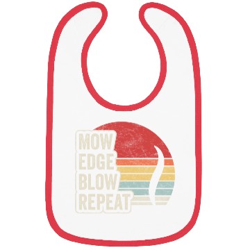 Discover Mow Edge Blown Repeat Lawn Mowing Lawn Mower Retro Bibs