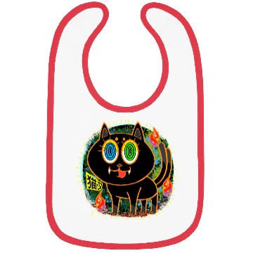 Discover Nekomata Grumpy Cat with Vivid Bibs