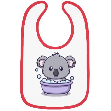 Discover Cute Koala Bear Taking a Bubble Bath Relaxing  Bibs