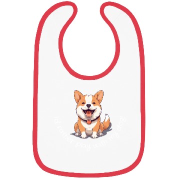 Discover Joyful Corgi Playfulness Design Bibs