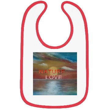 Discover Sunset Ocean Nature Love Design Bibs