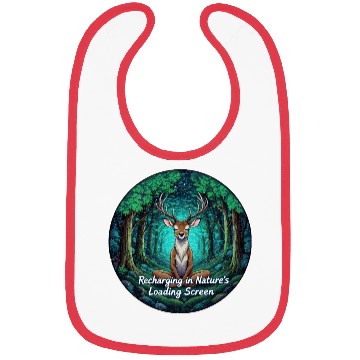 Discover Enchanted Forest Deer Meditation Design Bibs