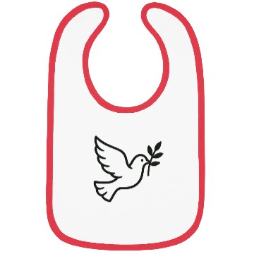 Discover Elegant Doves with Olive Branch Design Bibs