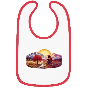 Discover Serene Mountain Autumn Landscape Bibs